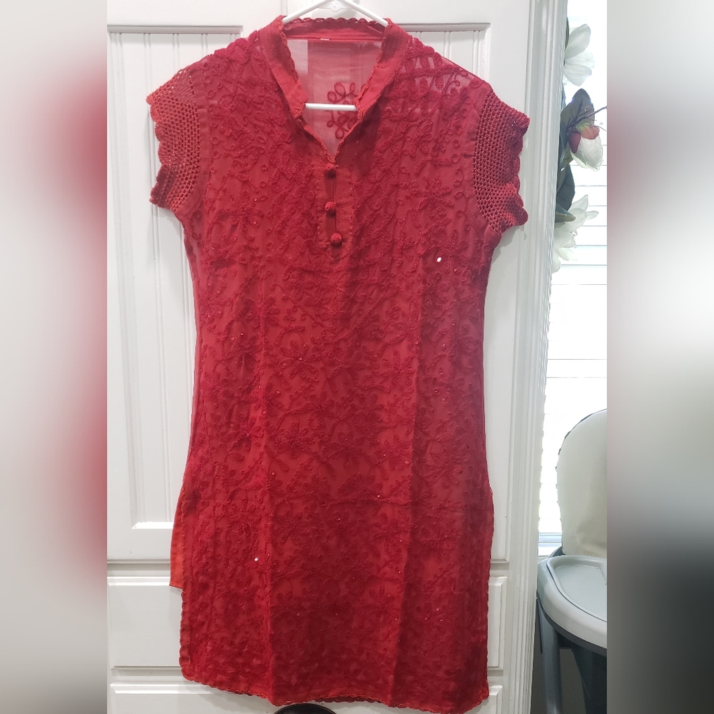 Red kurtis Top